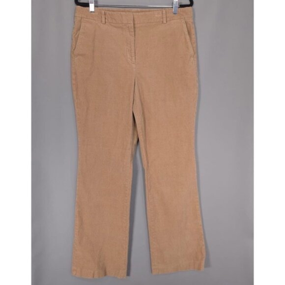 BROOKS BROTHERS Women's Pants Size 14 Corduroy Jeans Tan Flare Straight Camel - Picture 1 of 11